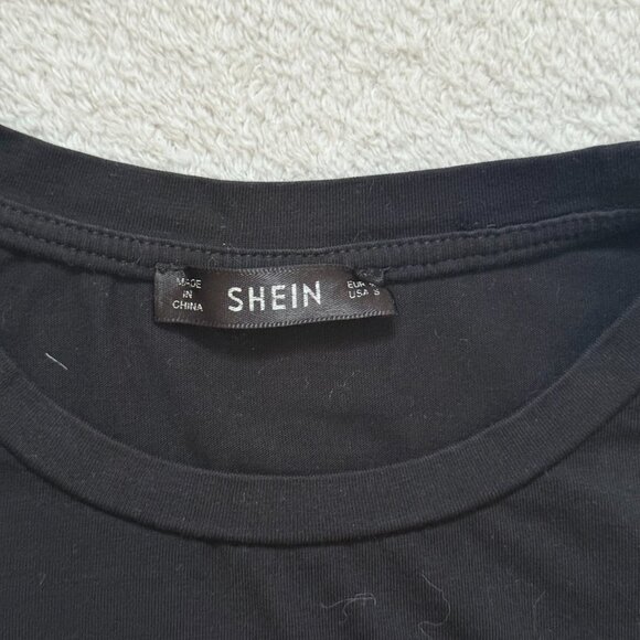 SHEIN Black Rainbow Graphic Tee - Picture 2 of 2